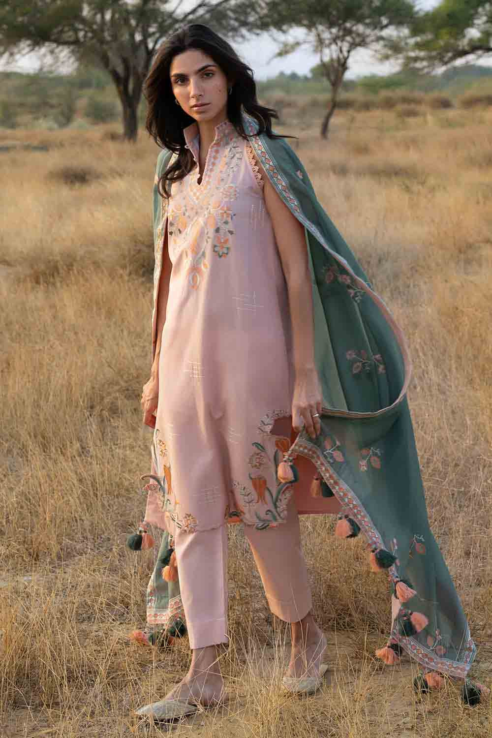 Gul Ahmed 3 Piece Custom Stitched Suit - Pink - LB31180