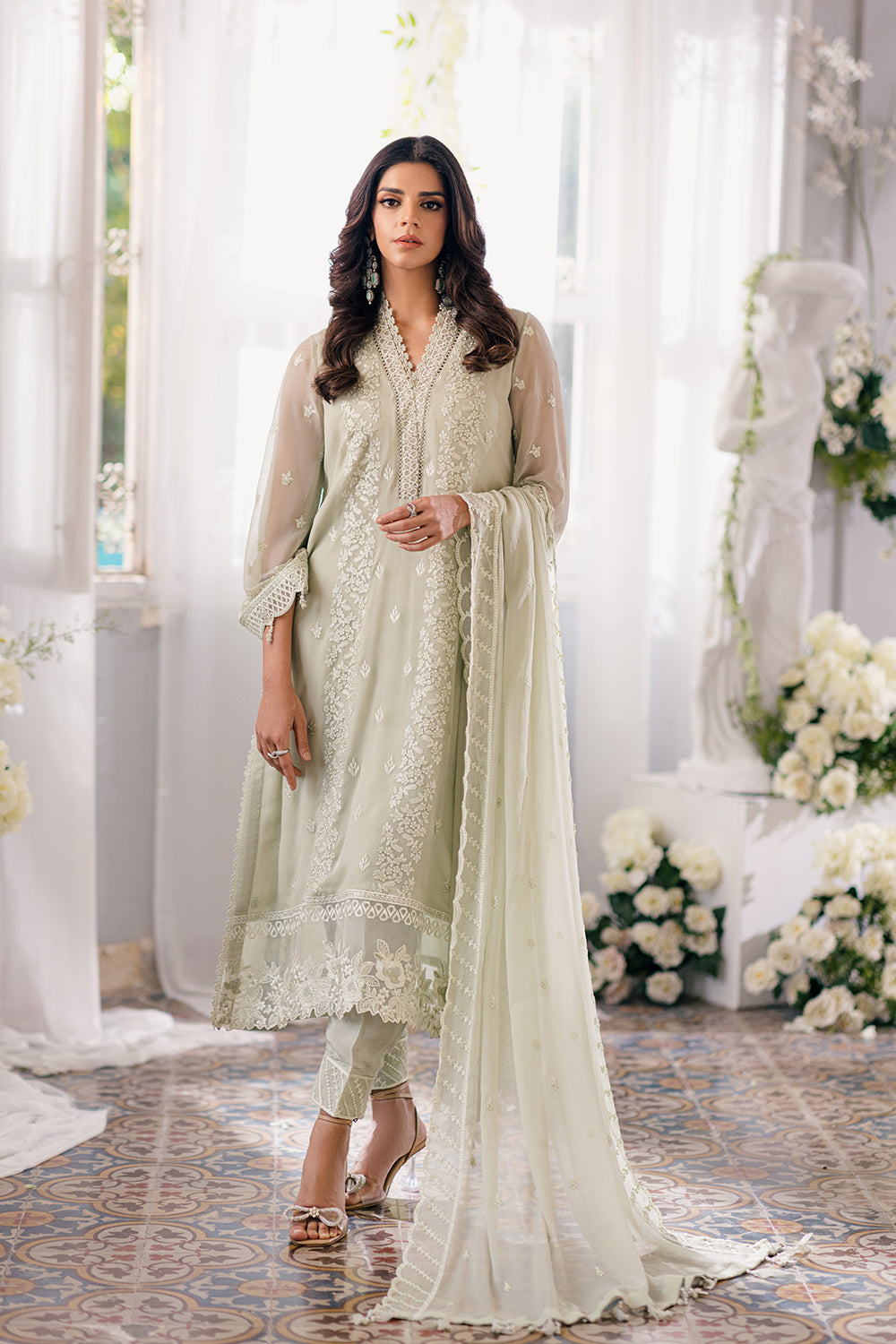 Azure 3 Piece Custom Stitched Suit - Green - LB286549