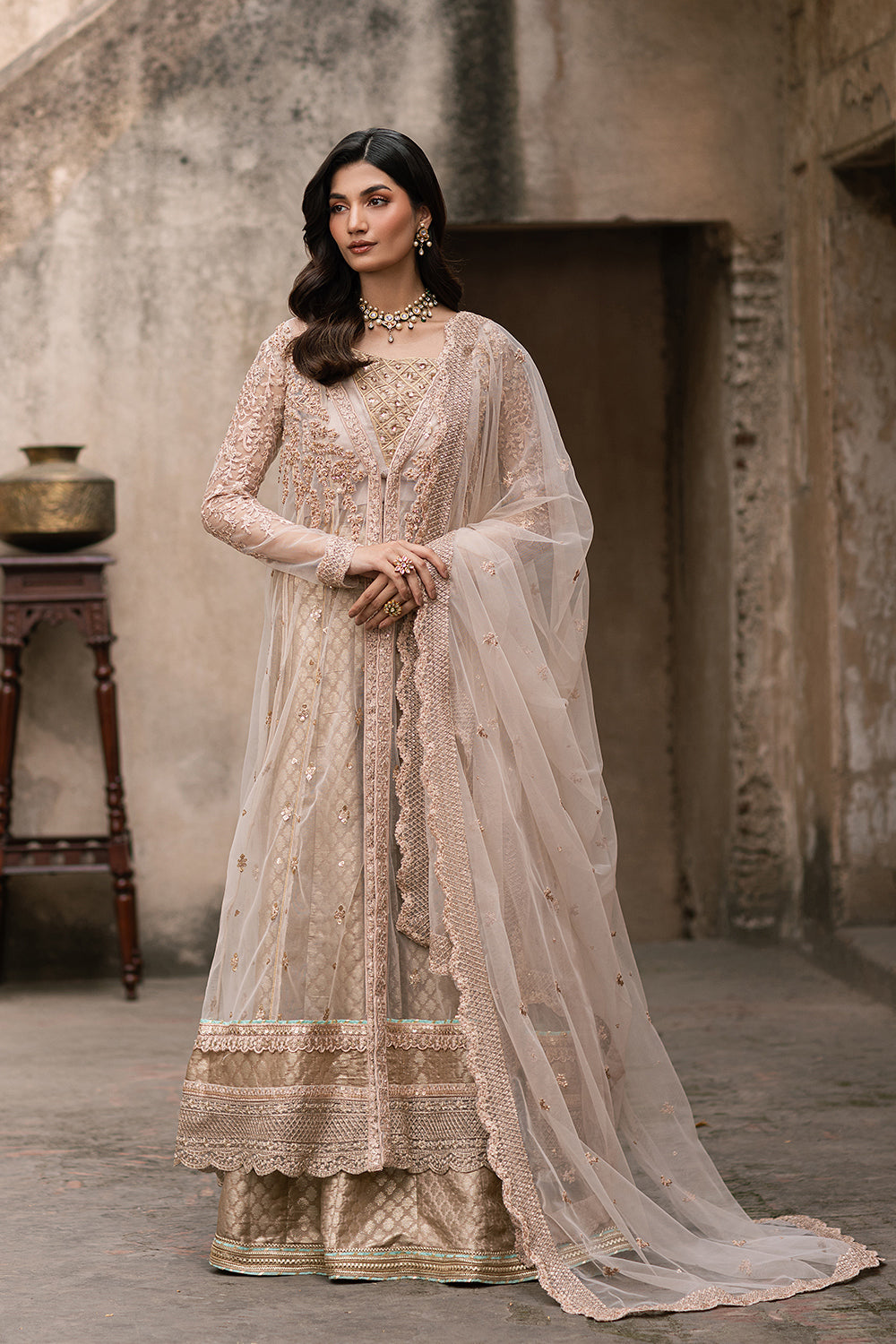 Azure 3 Piece Custom Stitched Suit - Beige - LB288944