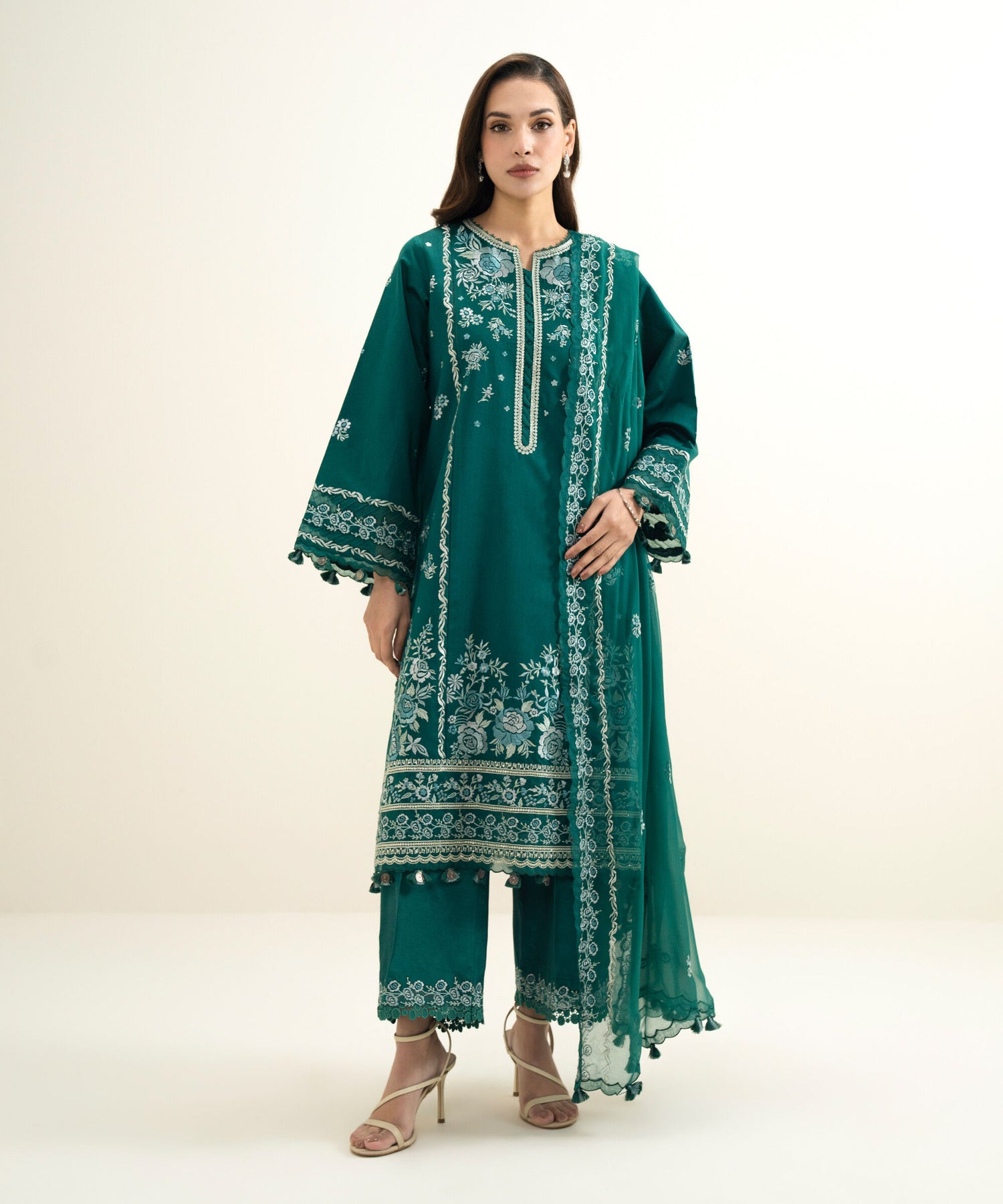 Sapphire 3 Piece Custom Stitched Suit - Green - LB31560