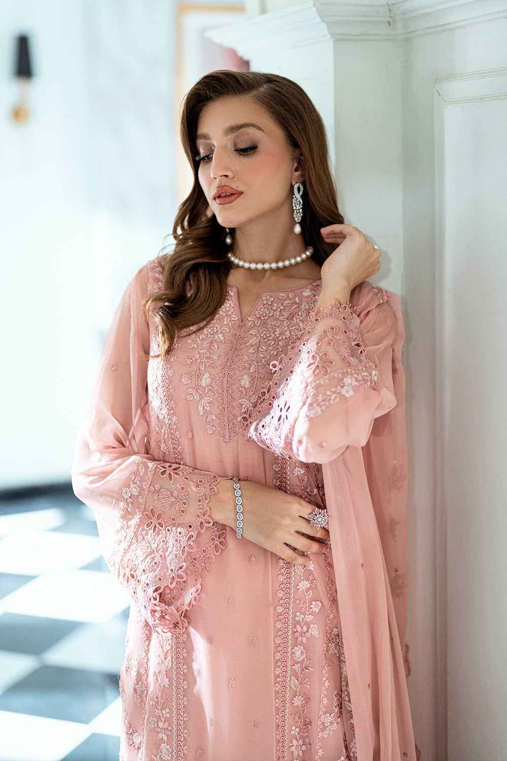 Azure 3 Piece Custom Stitched Suit - Pink - LB29549