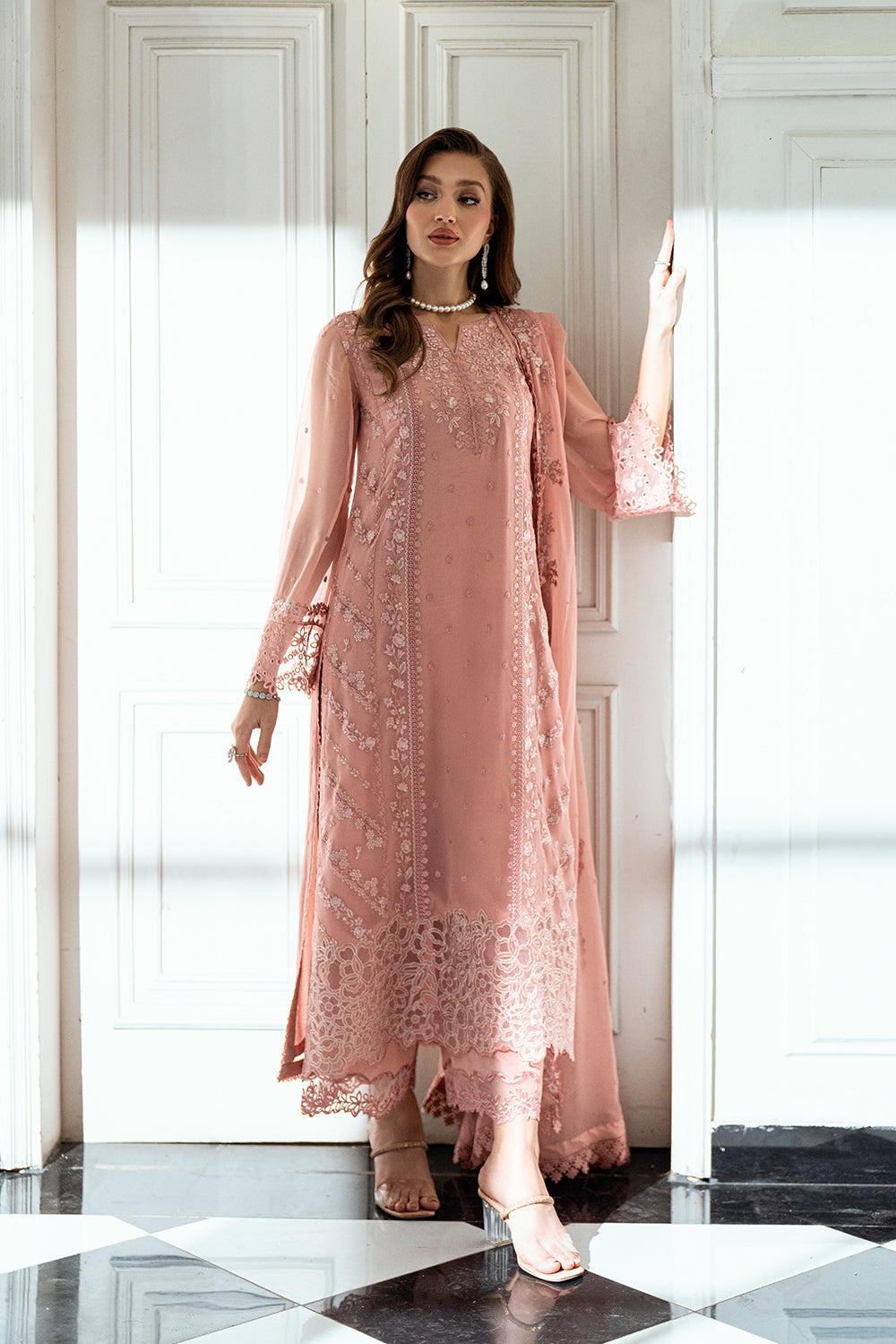 Azure 3 Piece Custom Stitched Suit - Pink - LB29549