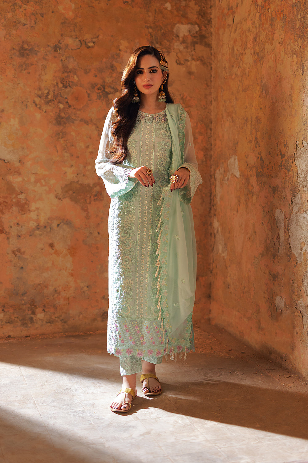 Azure 3 Piece Custom Stitched Suit - Green - LB286596