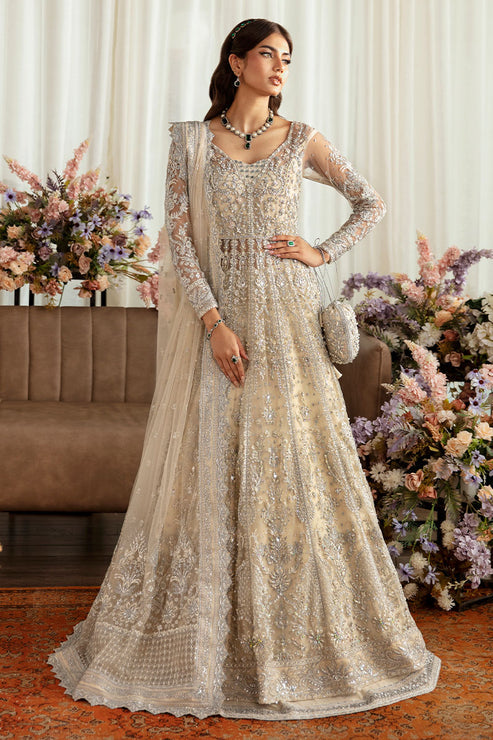 Gulaal 3 Piece Custom Stitched Suit - Beige - LB287971