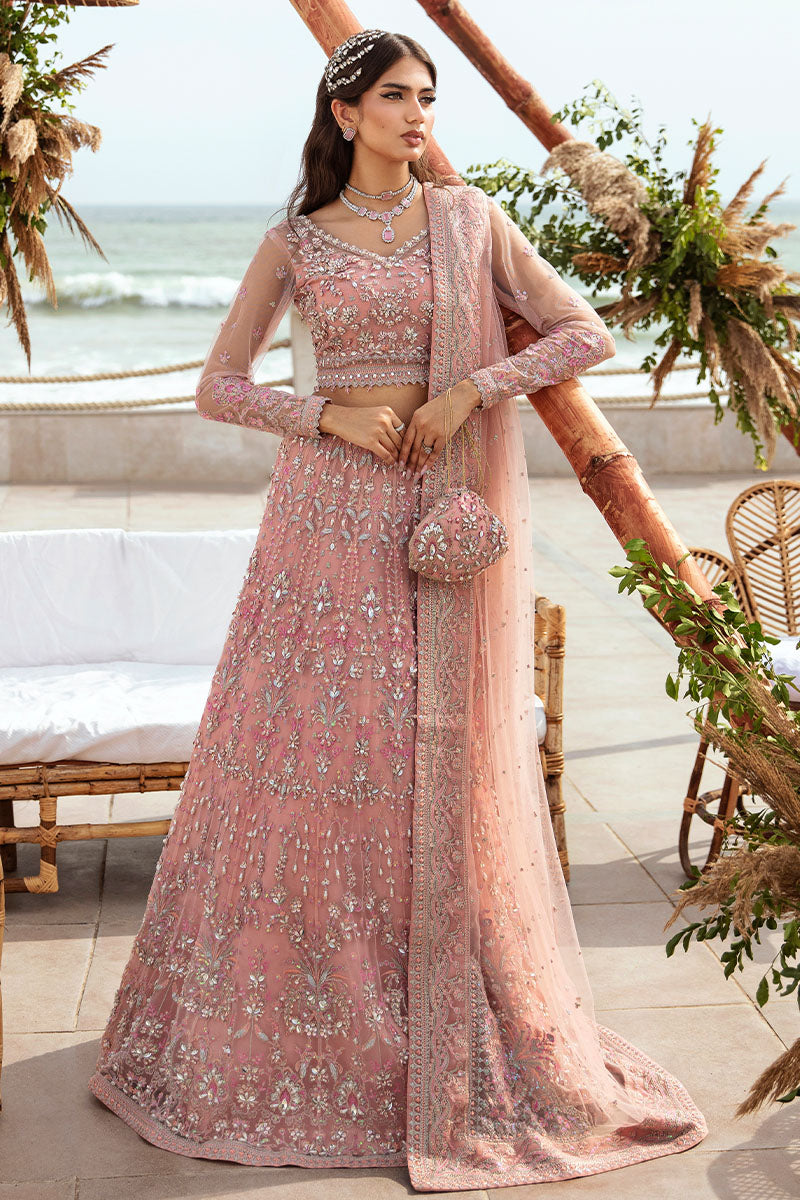 Gulaal 3 Piece Custom Stitched Suit - Pink - LB287970