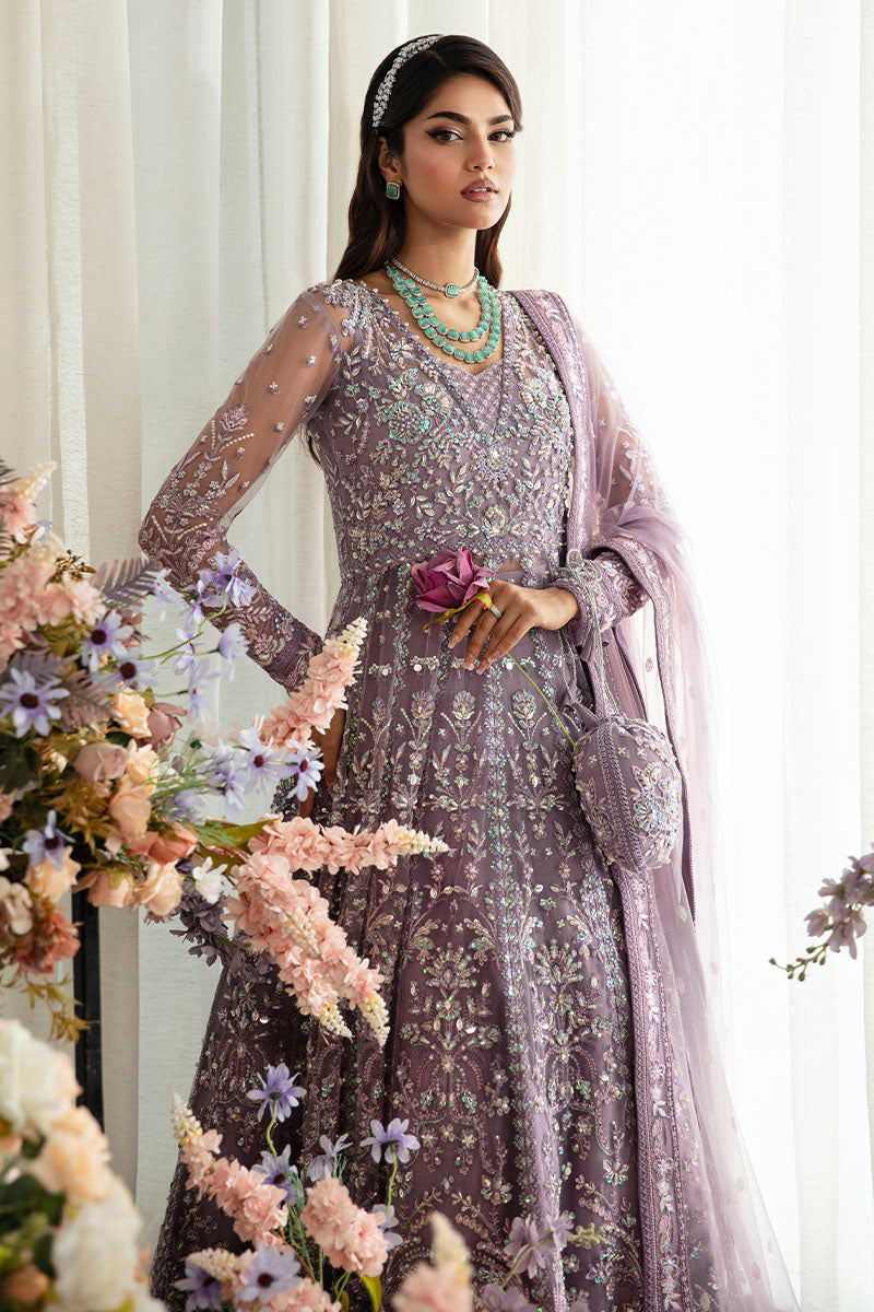 Gulaal 3 Piece Custom Stitched Suit - Purple - LB287972