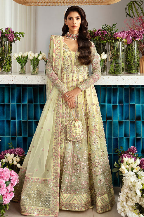 Gulaal 3 Piece Custom Stitched Suit - Yellow - LB287969