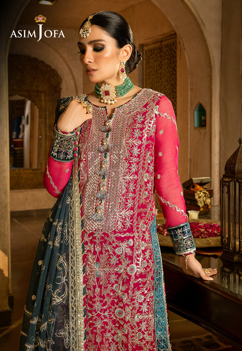 Asim Jofa 3 Piece Custom Stitched Suit - Pink - LB285011