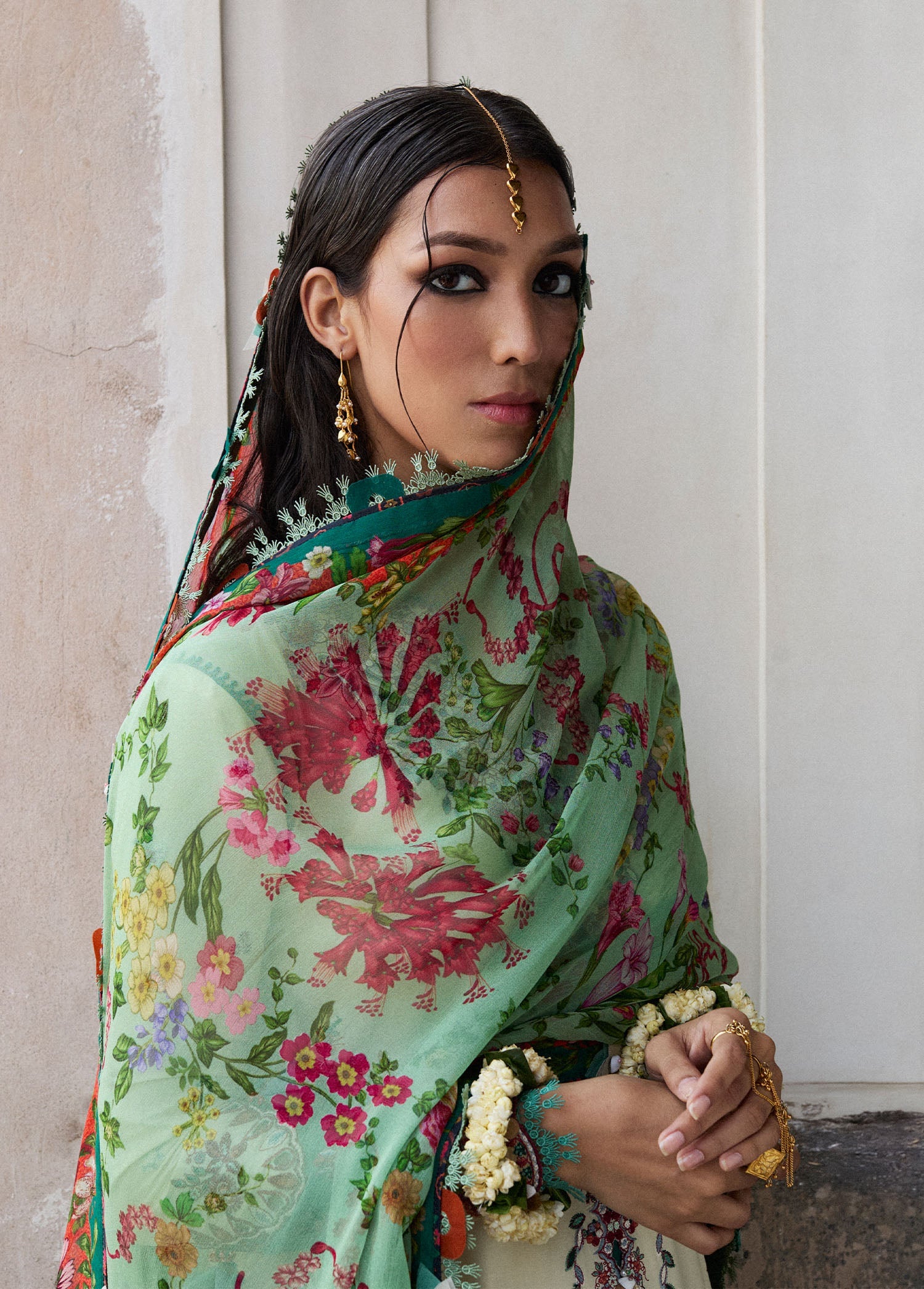 Hussain Rehar 3 Piece Custom Stitched Suit - Yellow - LB30325