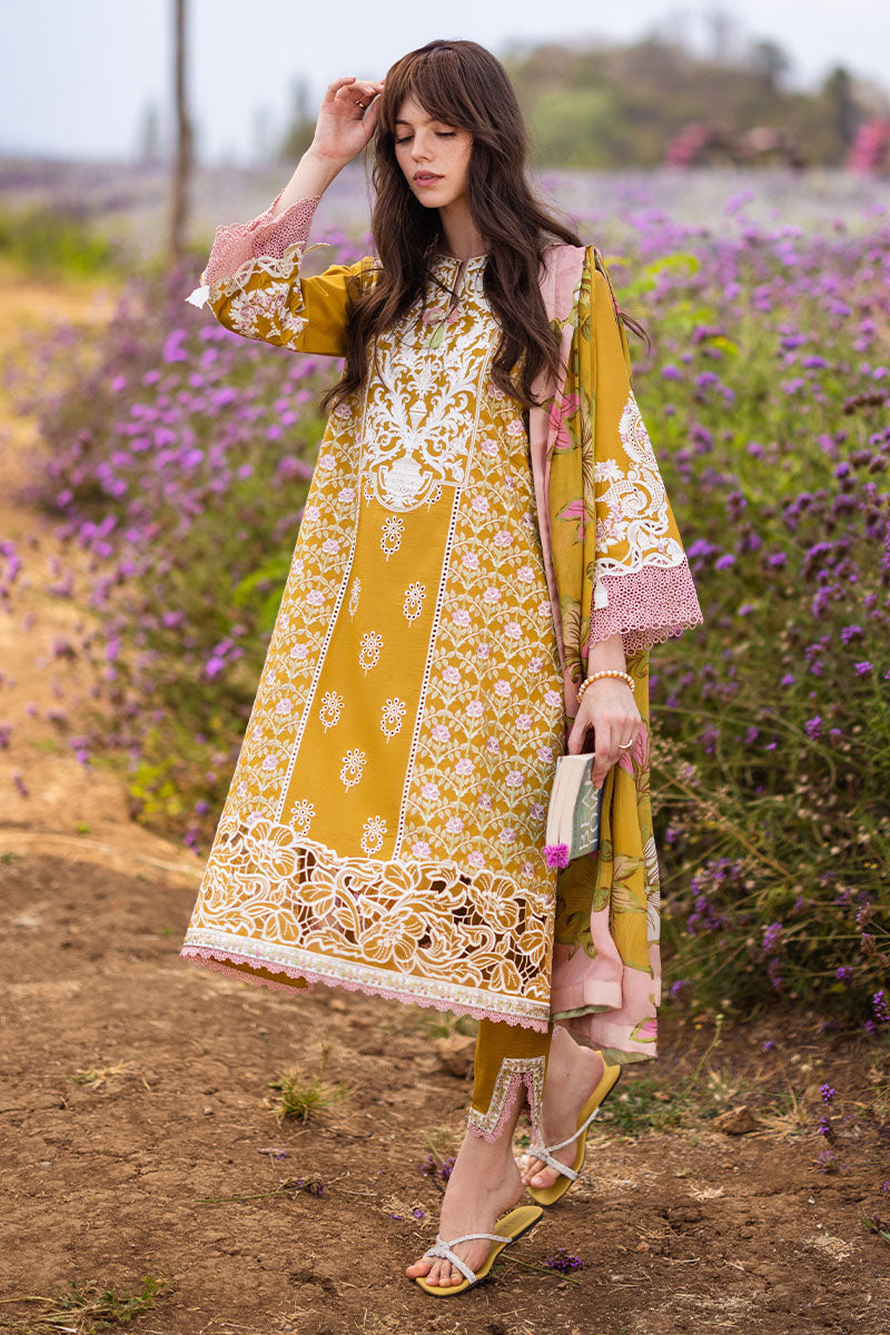 Mushq 3 Piece Custom Stitched Suit - Mustard - LB286751