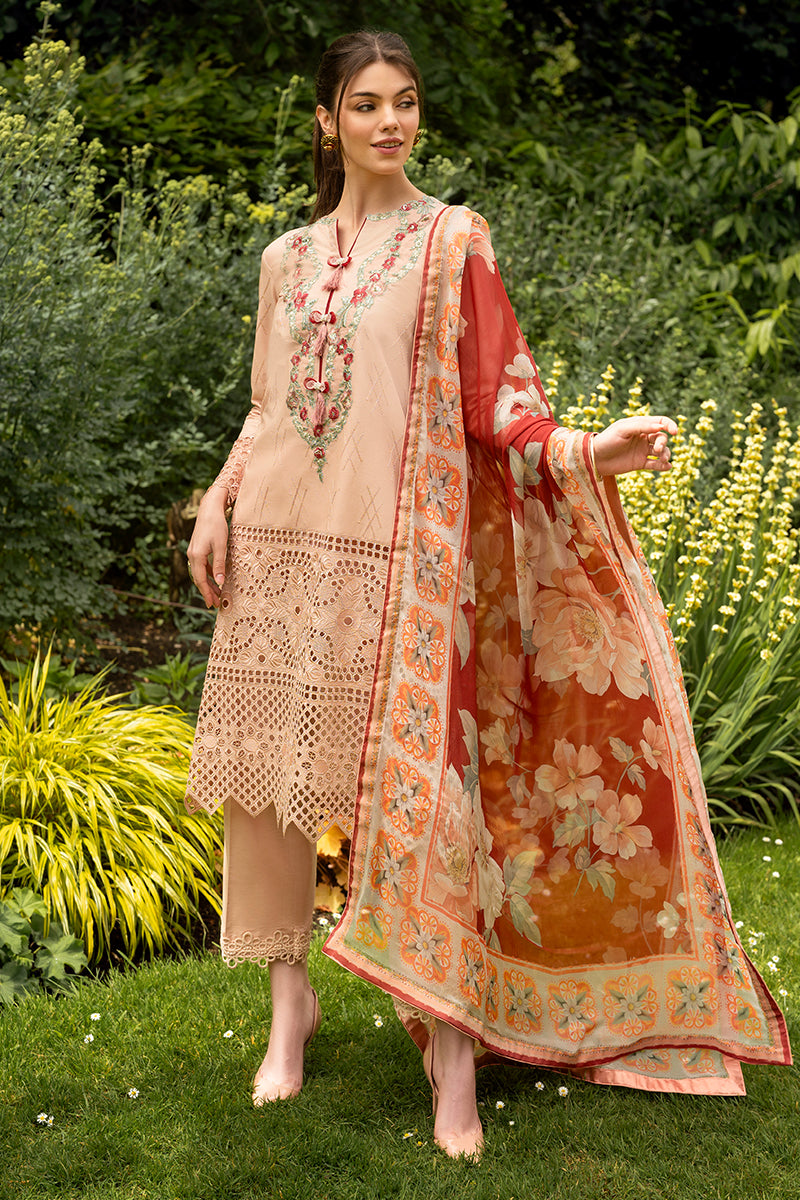 Mushq 3 Piece Custom Stitched Suit - Peach - LB287395