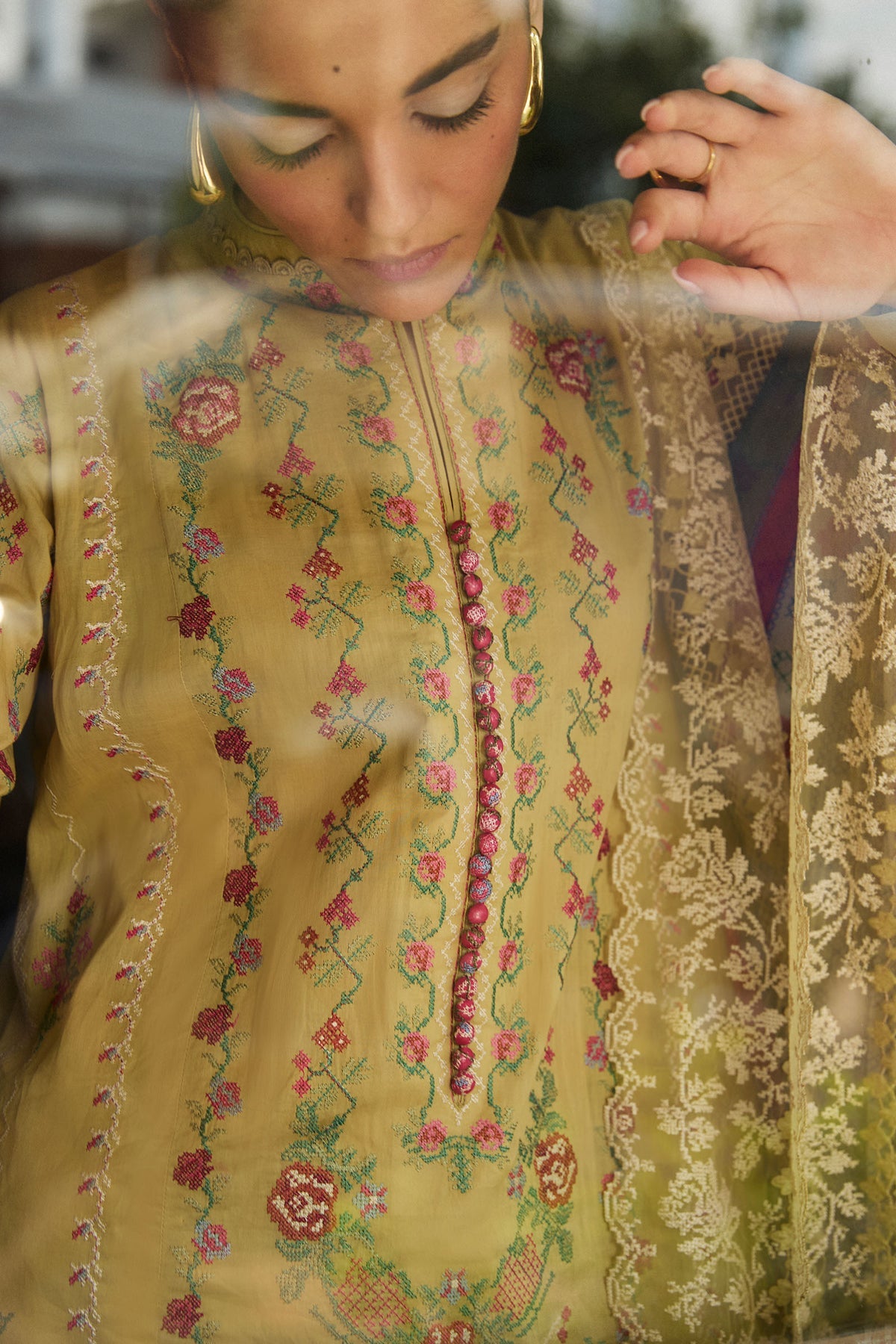 Zara Shahjahan 3 Piece Custom Stitched Suit - Green - LB29659