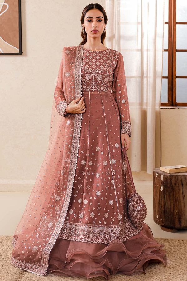 Farasha 3 Piece Custom Stitched Suit - Peach - LB287460