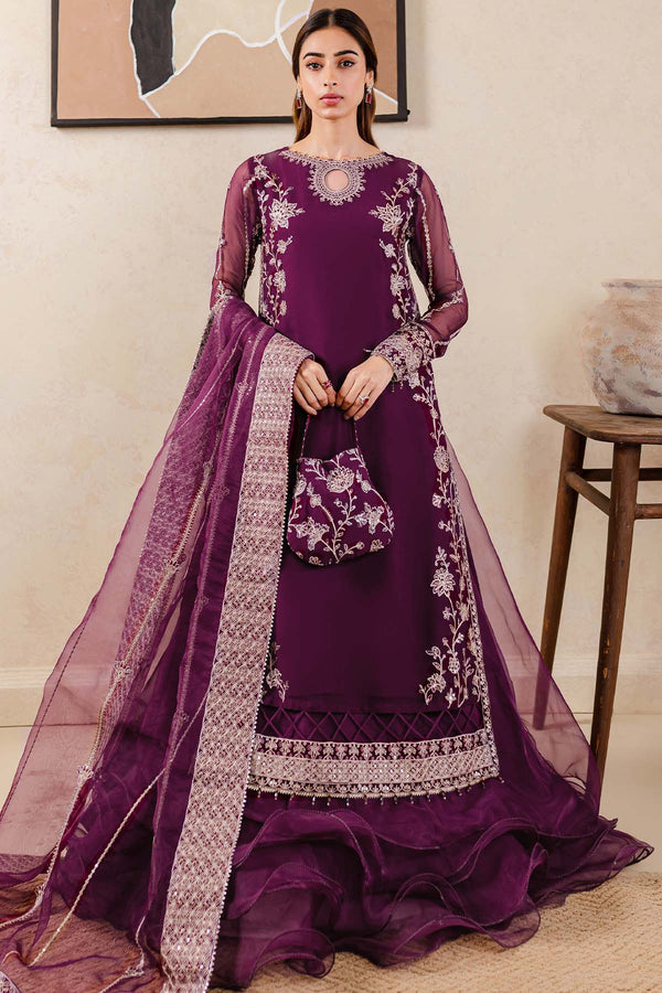 Farasha 3 Piece Custom Stitched Suit - Purple - LB287457