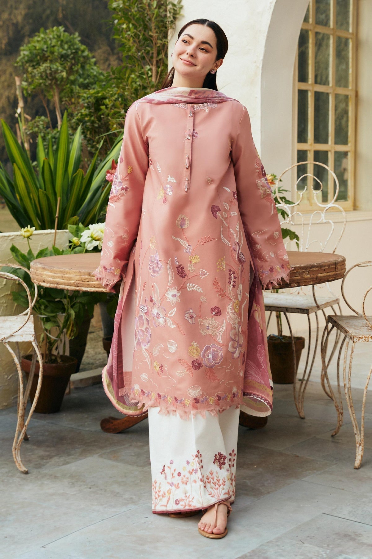 Zara Shahjahan 3 Piece Custom Stitched Suit - Pink - LB285824