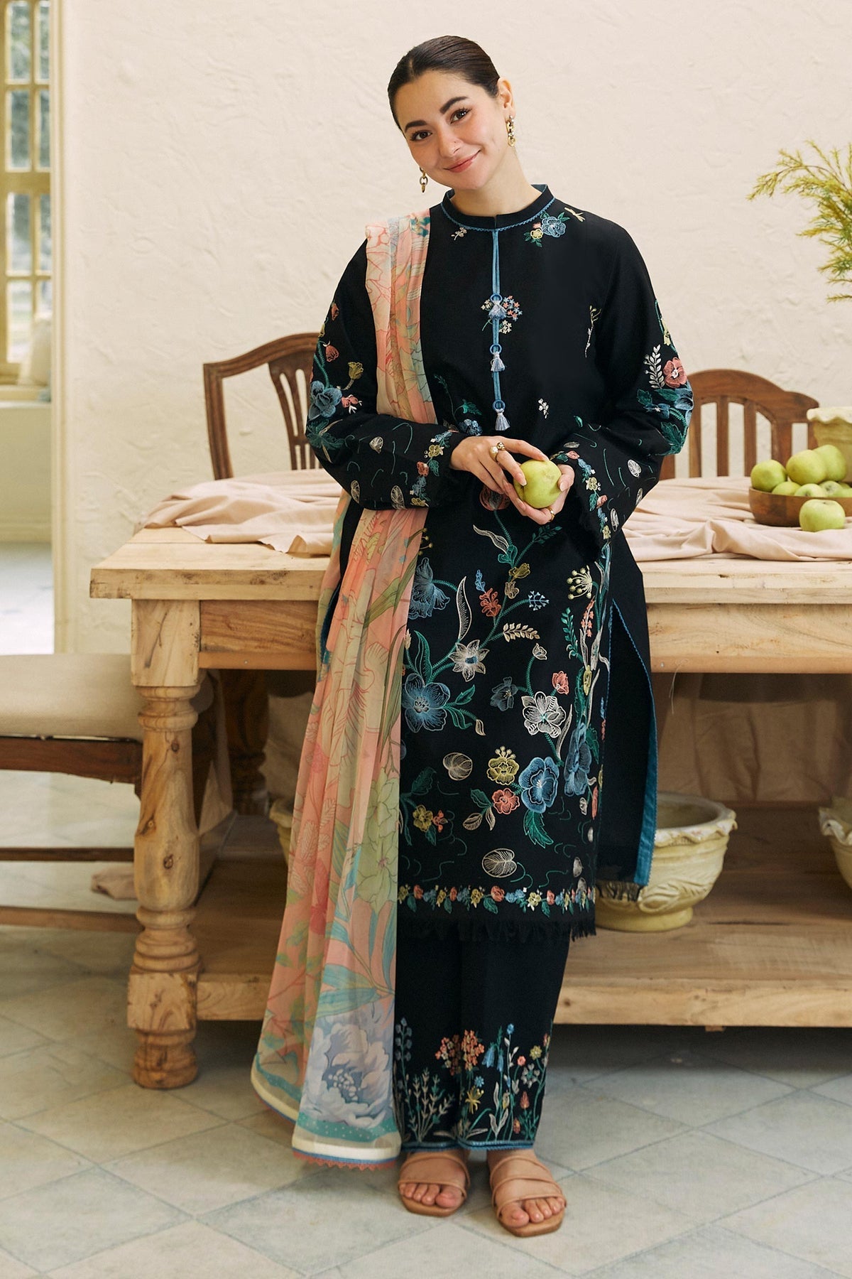 Zara Shahjahan 3 Piece Custom Stitched Suit - Blue - LB285825