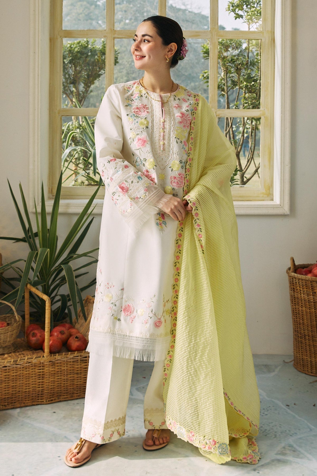 Zara Shahjahan 3 Piece Custom Stitched Suit - Off-White - LB285831