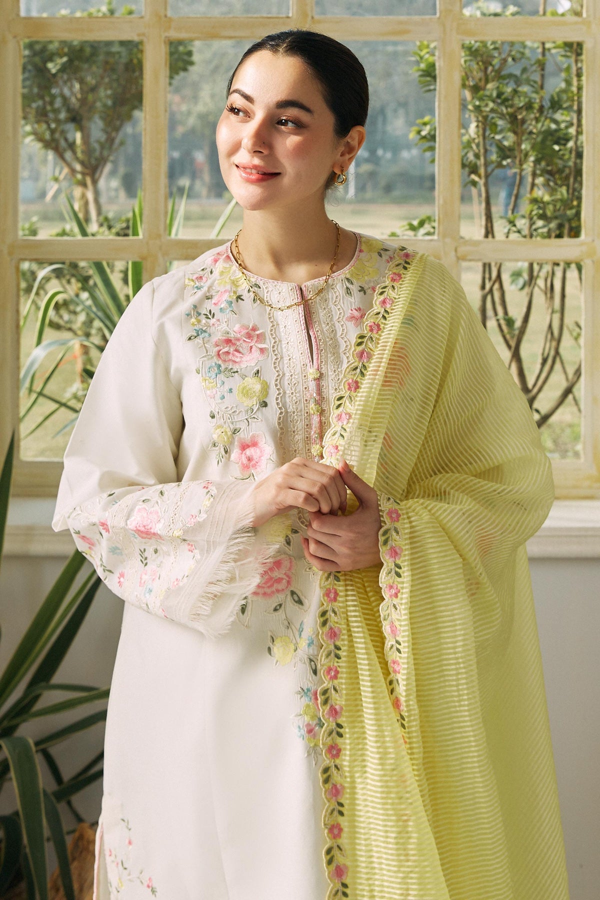 Zara Shahjahan 3 Piece Custom Stitched Suit - Off-White - LB285831