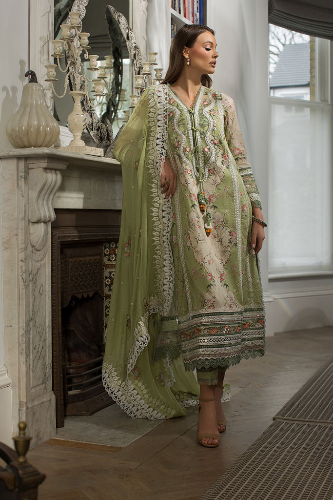 Sobia Nazir 3 Piece Custom Stitched Suit - Green - LB286512