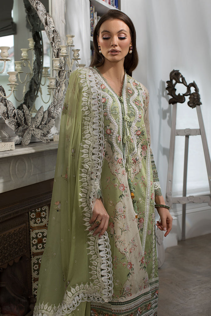 Sobia Nazir 3 Piece Custom Stitched Suit - Green - LB286512