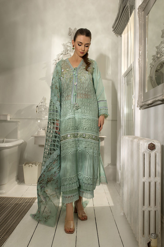 Sobia Nazir 3 Piece Custom Stitched Suit - Green - LB286502