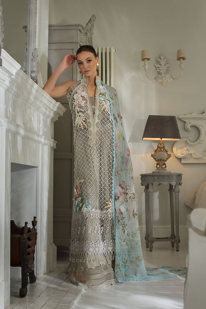 Sobia Nazir 3 Piece Custom Stitched Suit - Green - LB286499