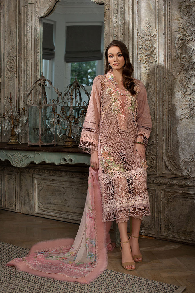 Sobia Nazir 3 Piece Custom Stitched Suit - Pink - LB286498