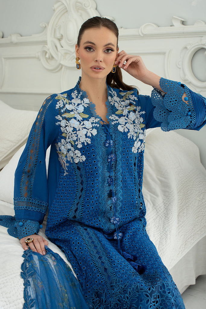 Sobia Nazir 3 Piece Custom Stitched Suit - Blue - LB286495