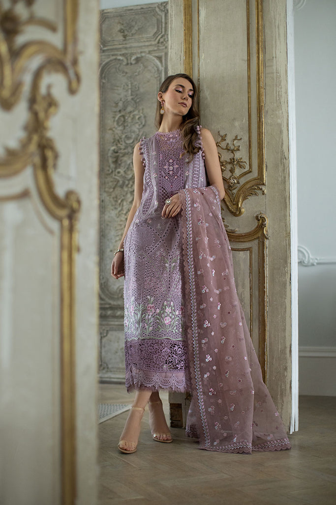 Sobia Nazir 3 Piece Custom Stitched Suit - Purple - LB286492