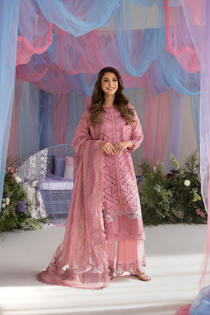 Sobia Nazir 3 Piece Custom Stitched Suit - Pink - LB29364