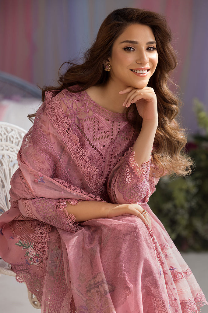 Sobia Nazir 3 Piece Custom Stitched Suit - Pink - LB29364