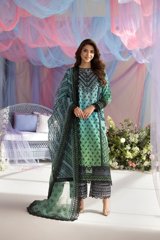 Sobia Nazir 3 Piece Custom Stitched Suit - Green - LB29368