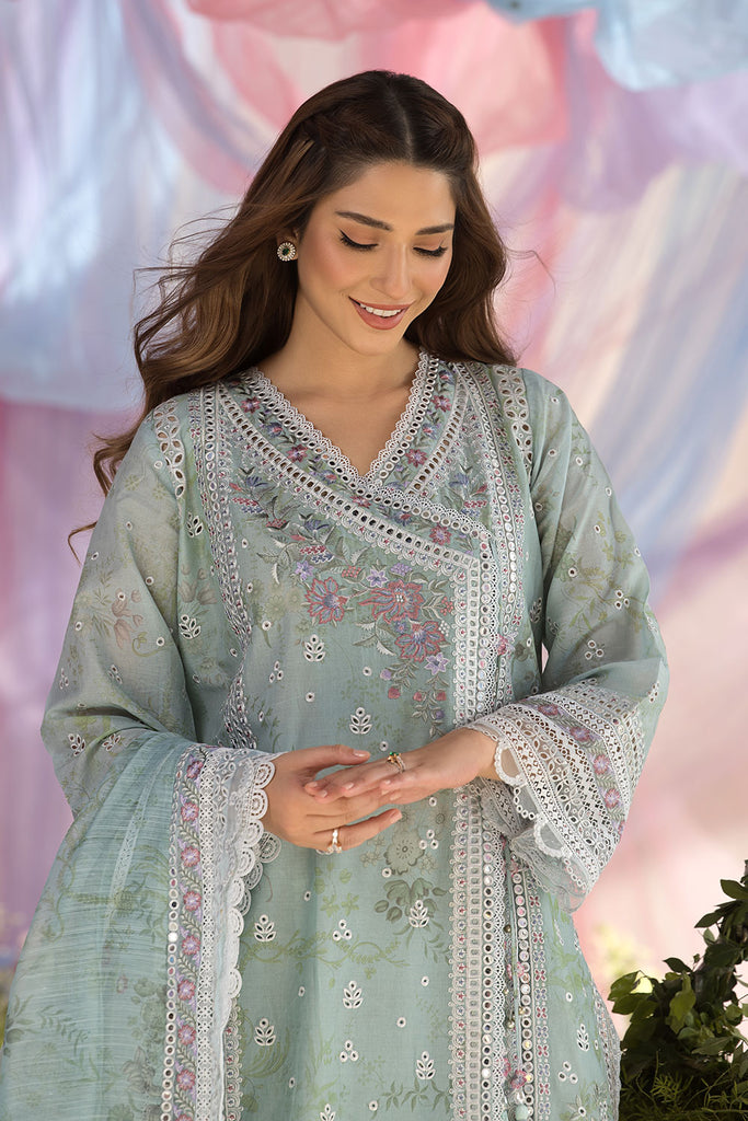 Sobia Nazir 3 Piece Custom Stitched Suit - Green - LB29370