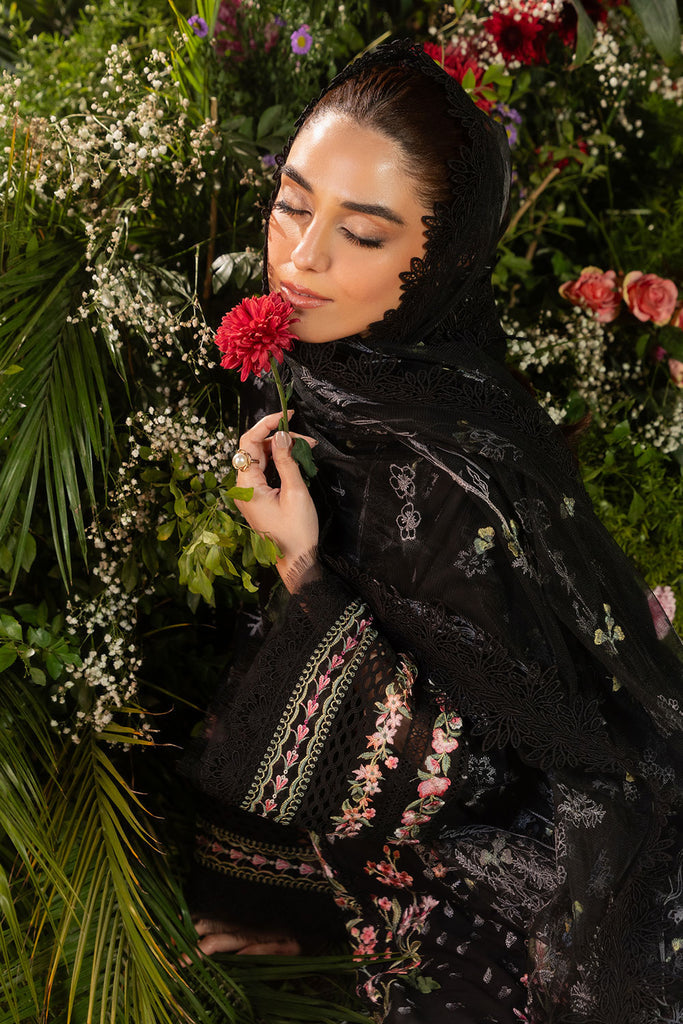 Sobia Nazir 3 Piece Custom Stitched Suit - Black - LB29371