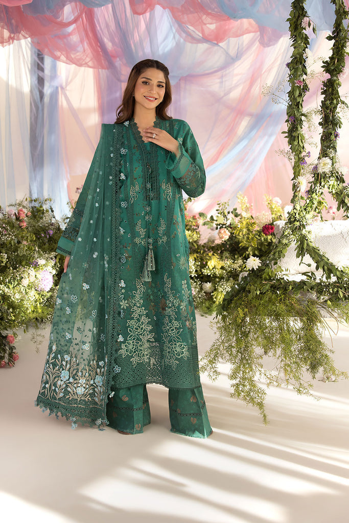 Sobia Nazir 3 Piece Custom Stitched Suit - Green - LB29374