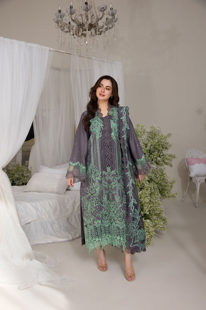 Sobia Nazir 3 Piece Custom Stitched Suit - Purple - LB29350