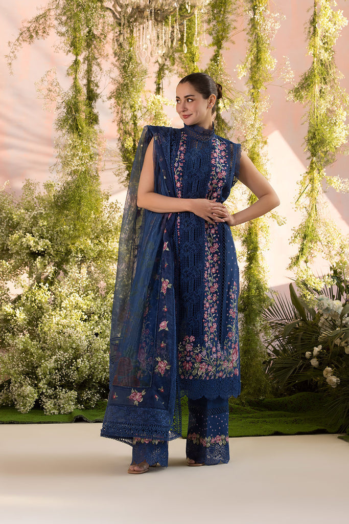 Sobia Nazir 3 Piece Custom Stitched Suit - Blue - LB29352