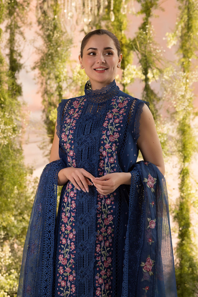 Sobia Nazir 3 Piece Custom Stitched Suit - Blue - LB29352