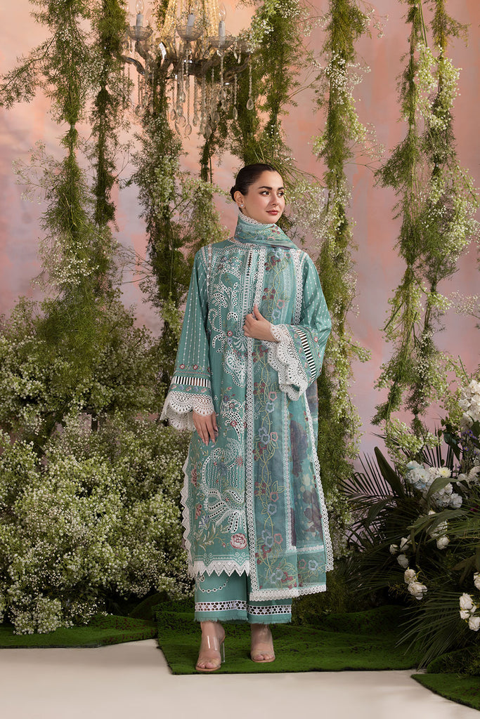 Sobia Nazir 3 Piece Custom Stitched Suit - Green - LB29353