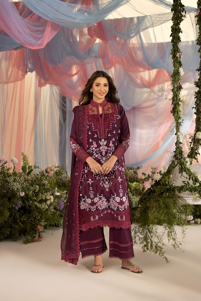 Sobia Nazir 3 Piece Custom Stitched Suit - Purple - LB29356