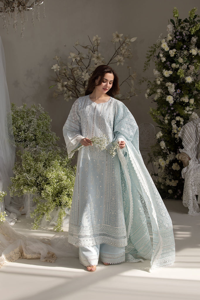 Sobia Nazir 3 Piece Custom Stitched Suit - Blue - LB29358