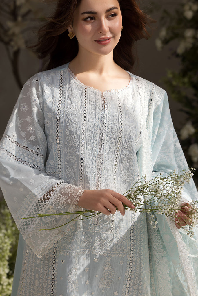 Sobia Nazir 3 Piece Custom Stitched Suit - Blue - LB29358