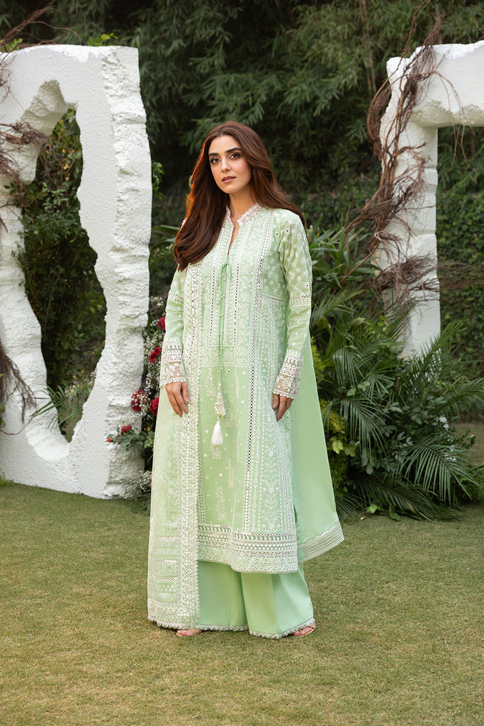 Sobia Nazir 3 Piece Custom Stitched Suit - Green - LB29357