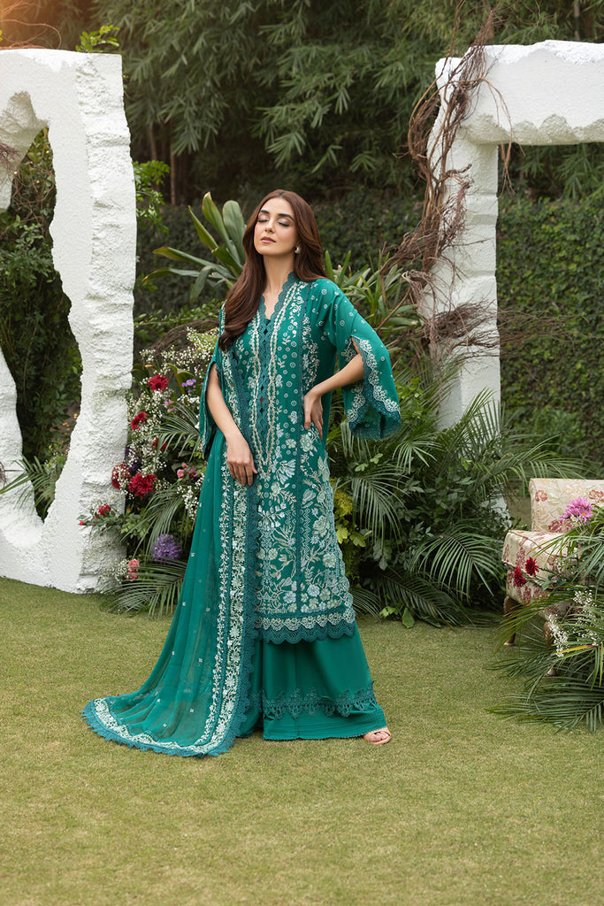 Sobia Nazir 3 Piece Custom Stitched Suit - Green - LB29359