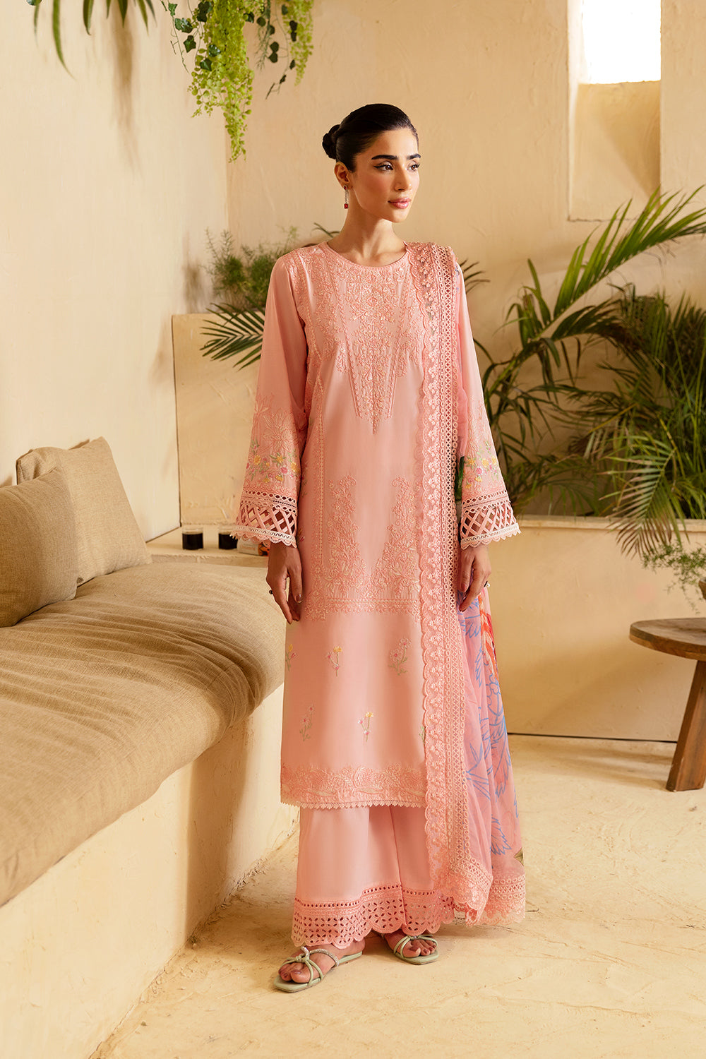 Azure 3 Piece Custom Stitched Suit - Pink - LB287850