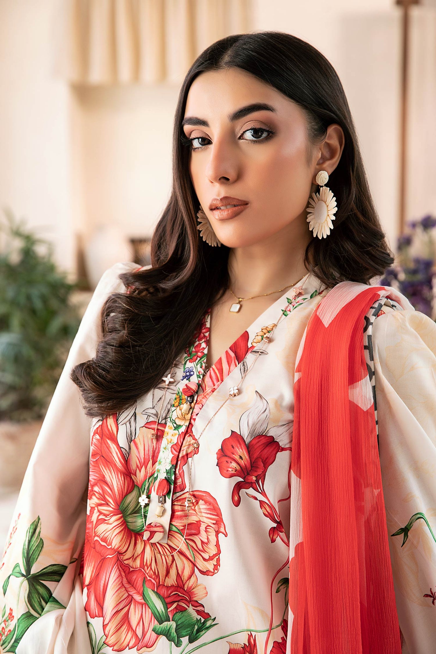 Maria.B 3 Piece Custom Stitched Suit - Off-White - LB30283