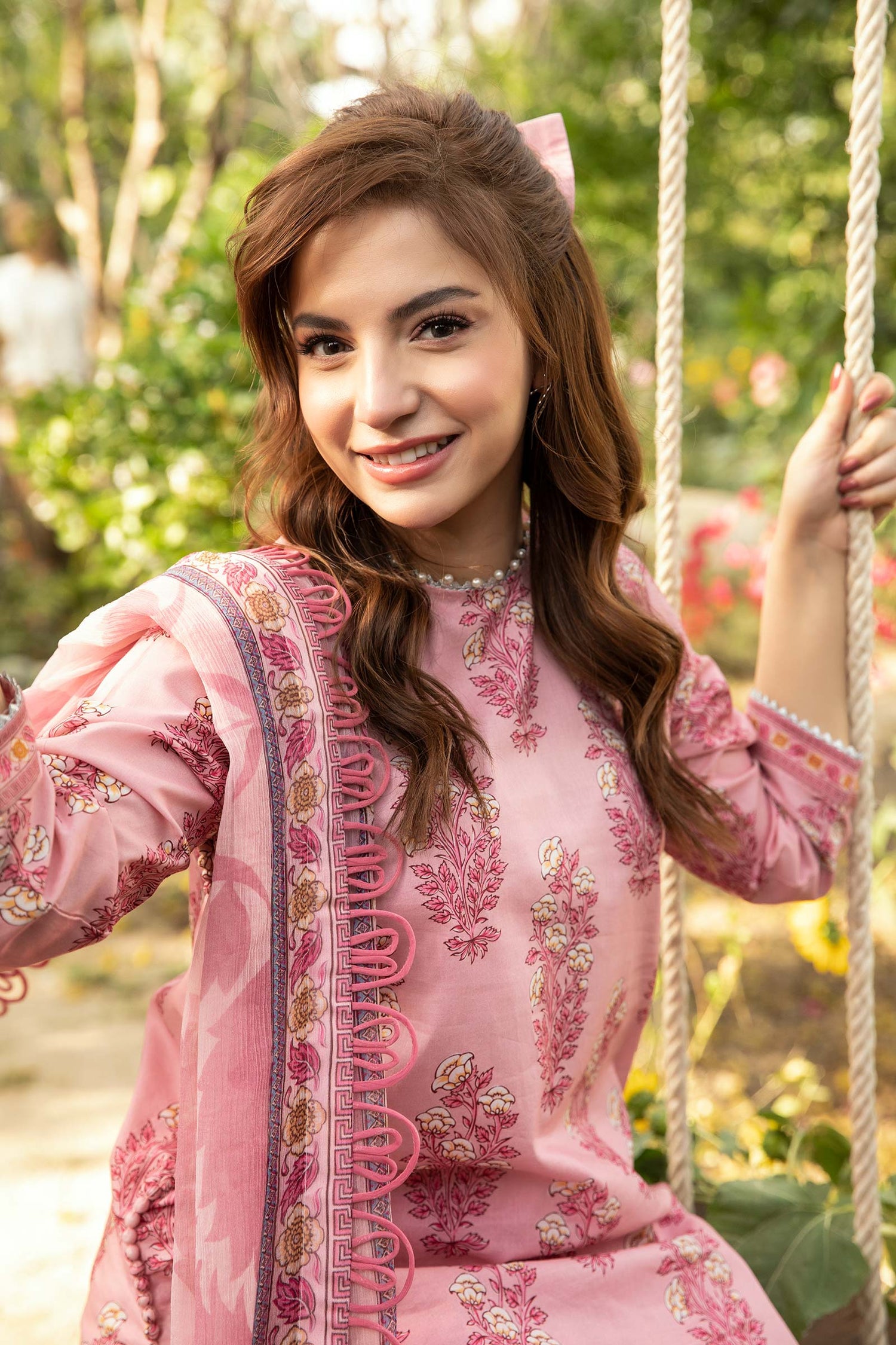 Maria.B 3 Piece Custom Stitched Suit - Pink - LB30272