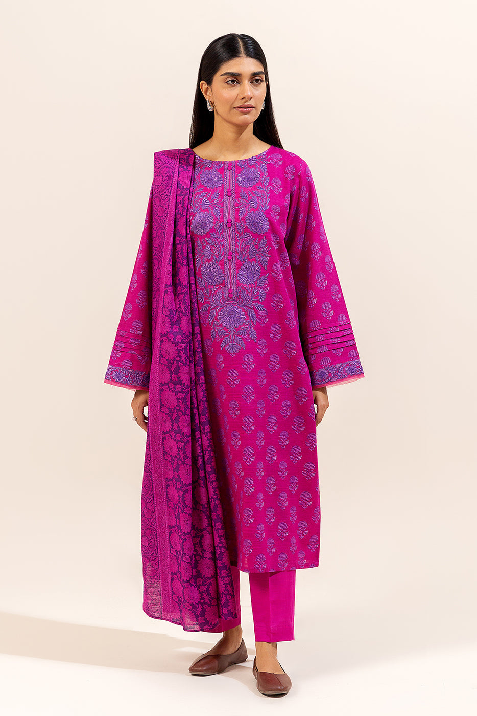 Beechtree 3 Piece Custom Stitched Suit - Purple - LB288314