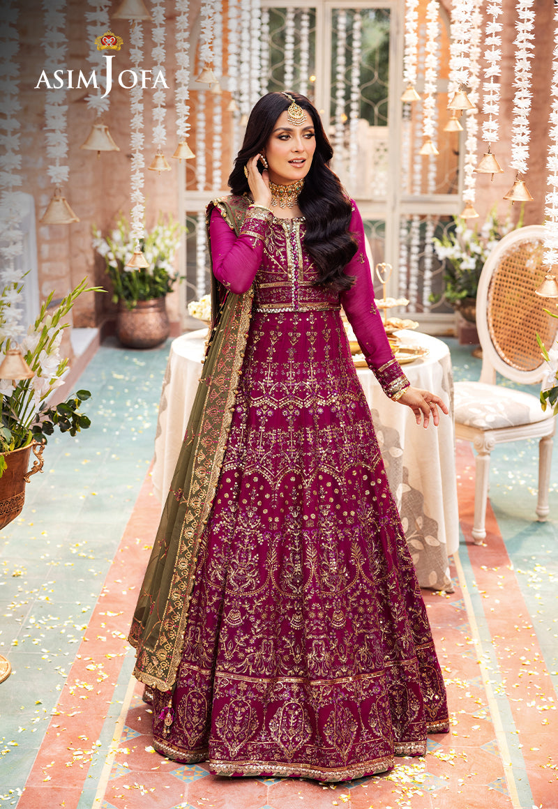 Asim Jofa 3 Piece Custom Stitched Suit - Pink - LB286683