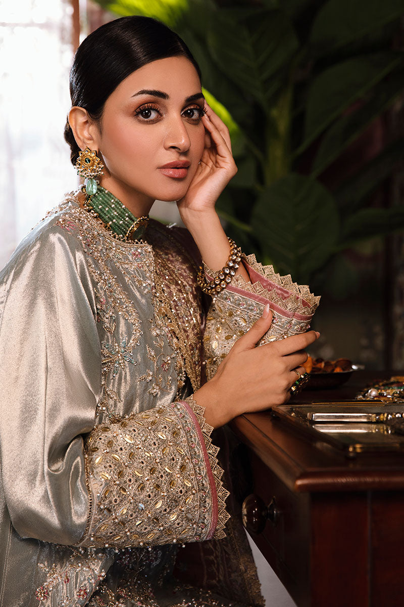 Mushq 3 Piece Pret Suit - Aqua - LB30486